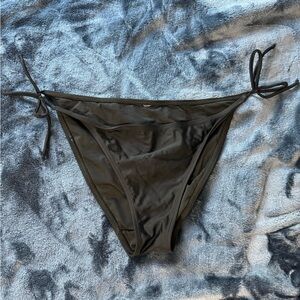 Black side tie bikini bottoms